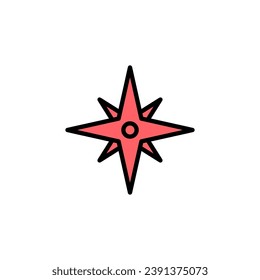 Compass icon set illustration. arrow compass icon sign and symbol