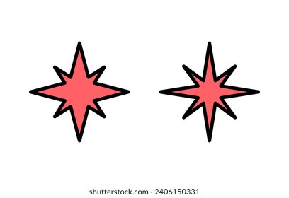 Compass icon set illustration. arrow compass icon sign and symbol