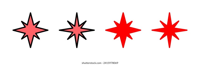 Compass icon set illustration. arrow compass icon sign and symbol
