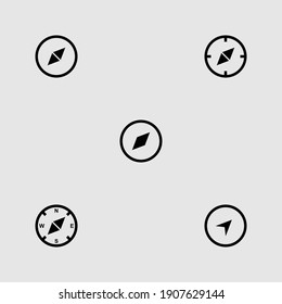 compass icon set isolated vector illustration