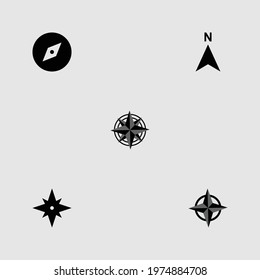 compass icon set isolated vector illustration