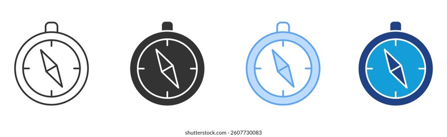 Compass Icon Set Multiple Style Collection