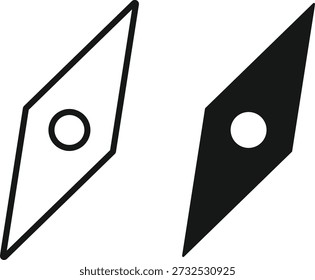 Compass Icon Set. Navigation and travel symbols. Directional Guide Symbols. North south east west icons. Geography and adventure signs
