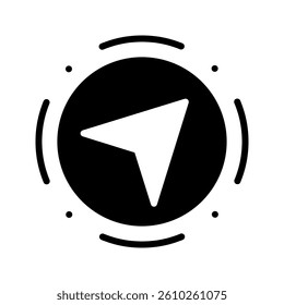 Compass icon set. Navigation compass vector. Line and glyph wind rose compass