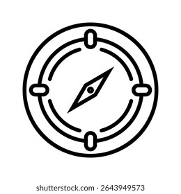 Compass icon set. Navigation compass vector. Line and glyph wind rose compass