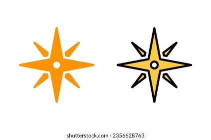 Compass icon set for web and mobile app. arrow compass icon sign and symbol
