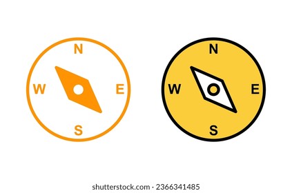 Compass icon set for web and mobile app. arrow compass icon sign and symbol