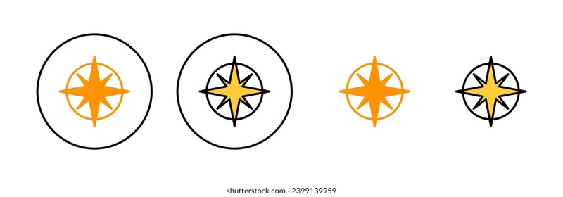 Compass icon set for web and mobile app. arrow compass icon sign and symbol