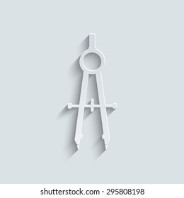 compass icon with shadow