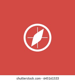 compass icon. sign design. red background