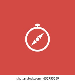 compass icon. sign design. red background