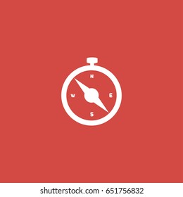 compass icon. sign design. red background