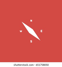 compass icon. sign design. red background