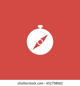 compass icon. sign design. red background