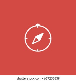 compass icon. sign design. red background