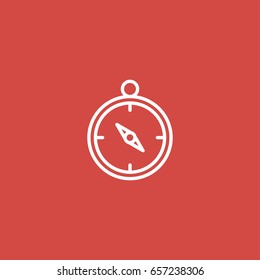 compass icon. sign design. red background