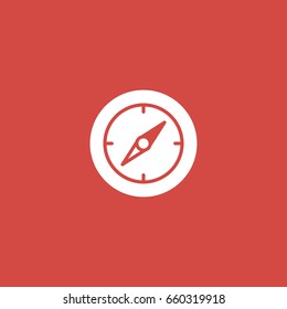 compass icon. sign design. red background
