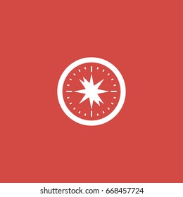 compass icon. sign design. red background