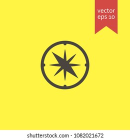 compass. compass icon. sign design. yellow background.