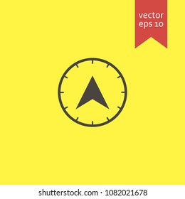 compass. compass icon. sign design. yellow background.