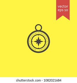 compass. compass icon. sign design. yellow background.