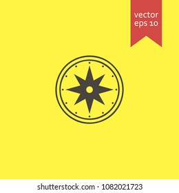 compass. compass icon. sign design. yellow background.