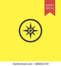 compass. compass icon. sign design. yellow background.