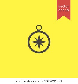 compass. compass icon. sign design. yellow background.