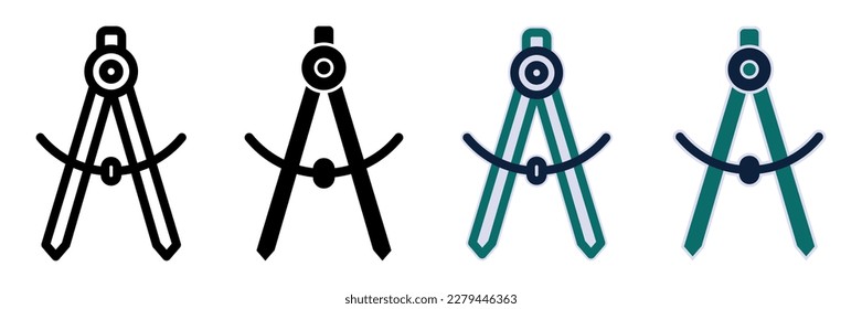 Kompass-Symbol. Unterschrift für mobiles Konzept und Webdesign. Vektorgrafik