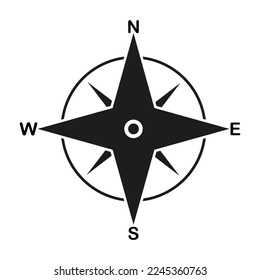 Compass icon sign. Star icon. Vector illustration.