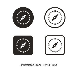 Compass icon sign symbol