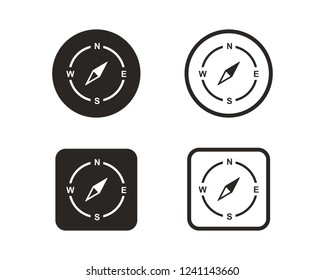 Compass icon sign symbol