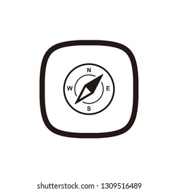 Compass icon sign symbol