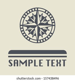 Compass icon or sign, vector illustration