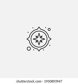 Vector de signo de icono de brújula,Símbolo, ilustración de logotipo para web y móvil