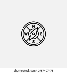 Compass icon sign vector,Symbol, logo illustration for web and mobile