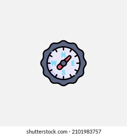 Compass icon sign vector,Symbol, logo illustration for web and mobile