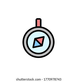 Compass icon. Simple color with outline vector elements of video game icons for ui and ux, website or mobile application
