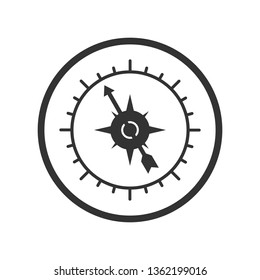 Compass icon, simple design for website or app, flat design.