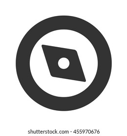 Compass icon. Simple flat logo of compass isolated on white background. Vector illustration.