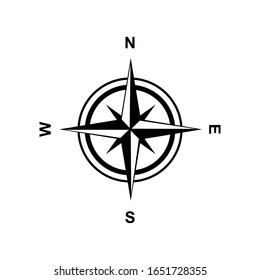 Kompasssymbol. Einfaches Flachsymbol. Abbildung auf weißem Hintergrund.