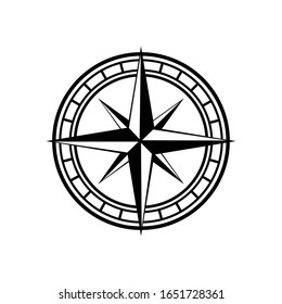 Compass Icon. Simple flat symbol. illustration on white background.