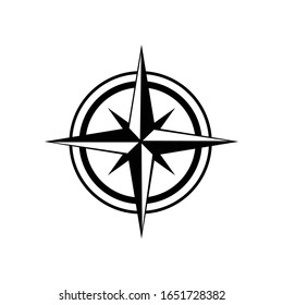 Compass Icon. Simple flat symbol. illustration on white background.