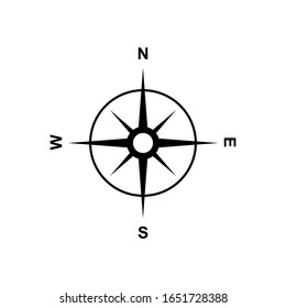 Compass Icon. Simple flat symbol. illustration on white background.