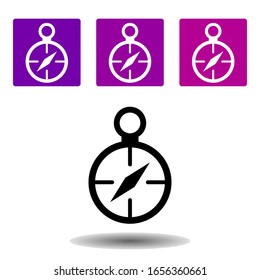compass icon . Simple glyphvector of Travel purple set for UI and UX, website or mobile application