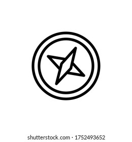 Compass icon. Simple line, outline vector elements of navigation icons for ui and ux, website or mobile application