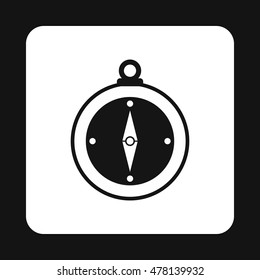 Compass icon in simple style isolated on white background. Navigation symbol