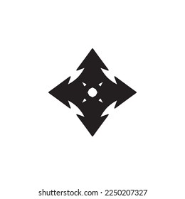Compass icon. Simple style travel agency big sale poster background symbol. Compass logo design element. Compass t-shirt printing. Vector for sticker.