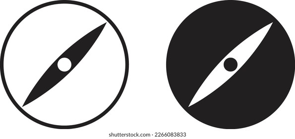 Compass icon simple trendy flat style line and solid Isolated vector illustration on white background. For apps, logo, websites, symbol , UI, UX, graphic and web design. EPS 10.