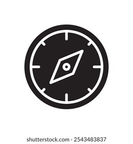 Compass icon. Simple vector sign.